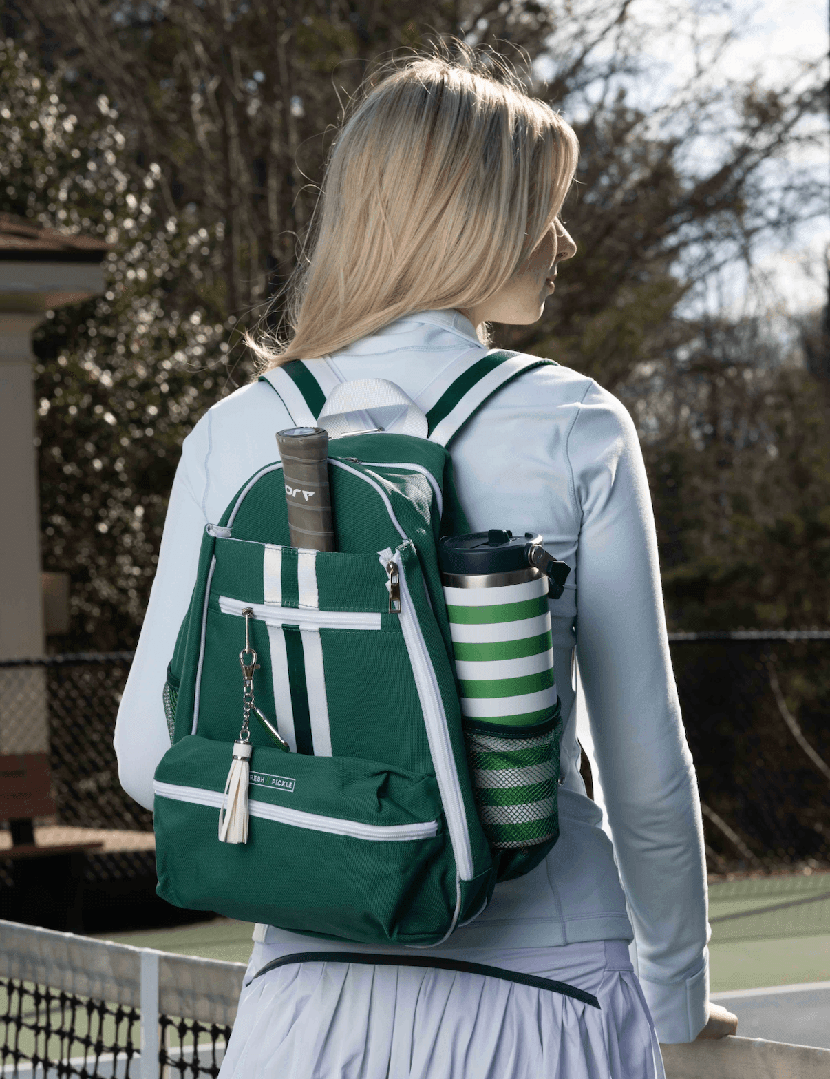 Green White bag