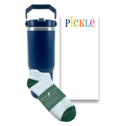 Gift Bundle - note pad/socks/tumbler - Fresh Pickle