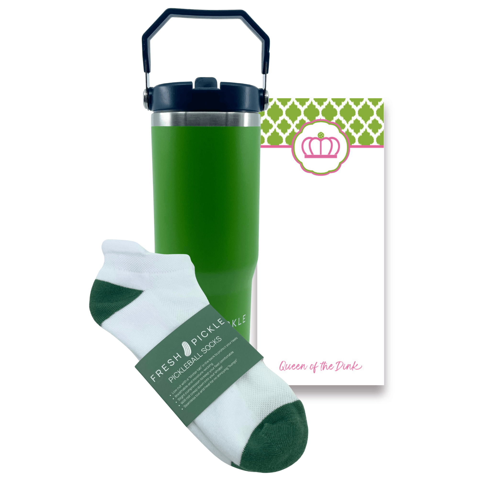 Gift Bundle - note pad/socks/tumbler - Fresh Pickle