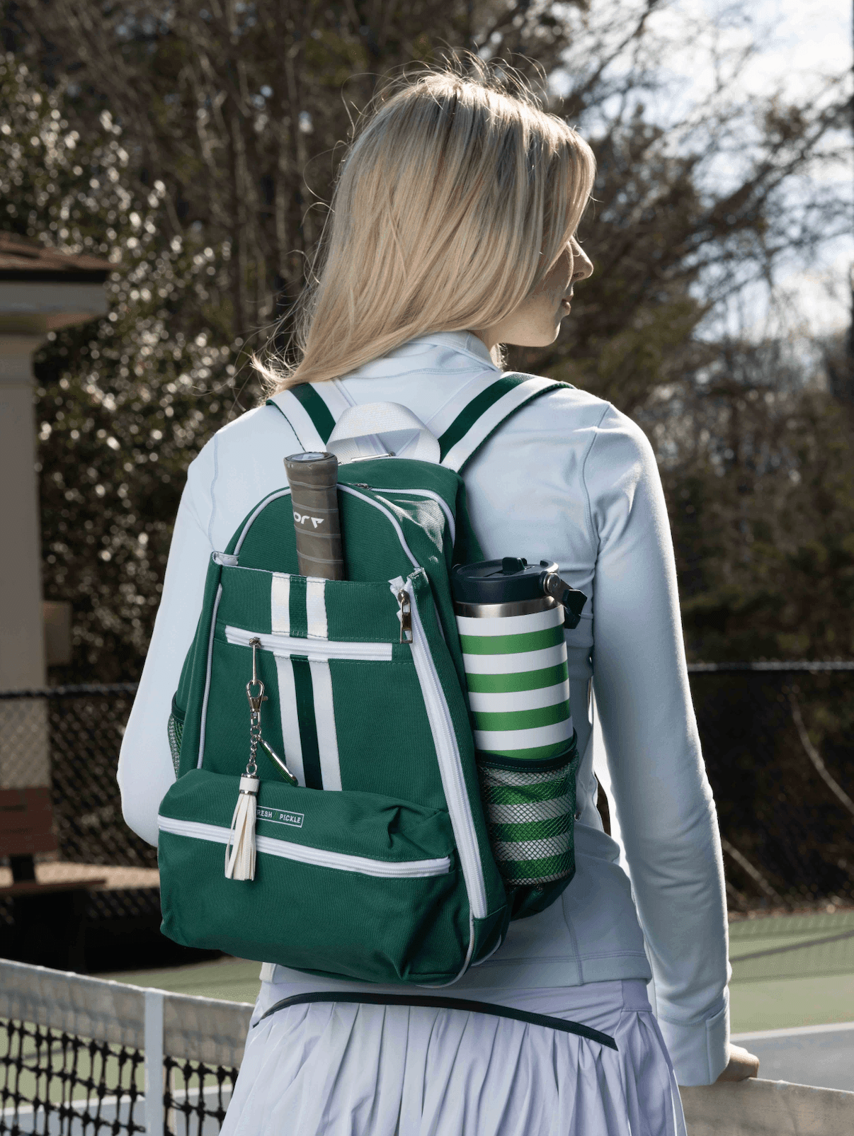 Green White bag